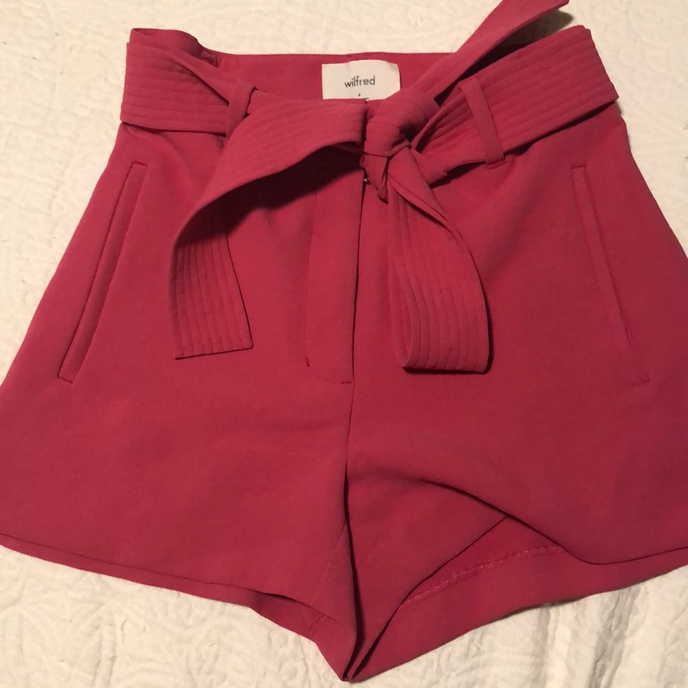 Wilfred New Tie-Front Short Electron Fuchsia NWT